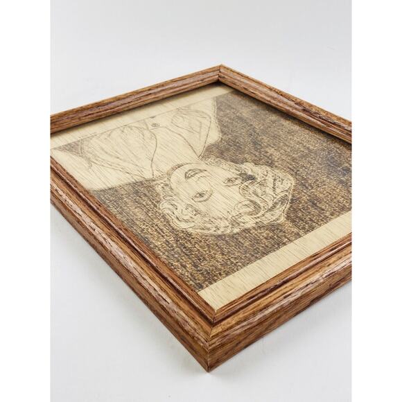 Handmade Art Etching Marilyn Monroe Wood Grains Carving Drawing Sketch Face Fron - Picture 9 of 9